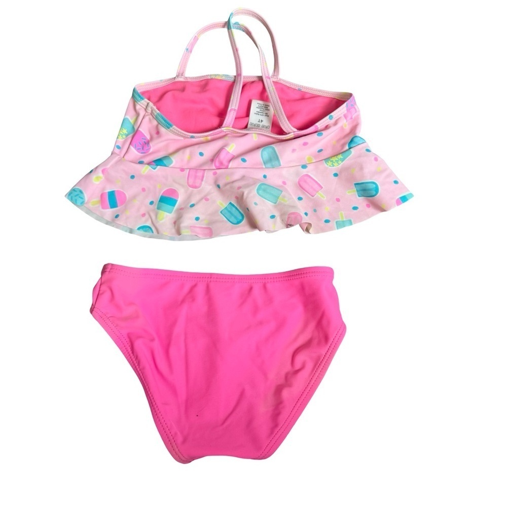 Okie Dokie Pink Popsicle 2-Piece Tankini Swimsuit Set Girls Size 4T - Picture 2 of 3